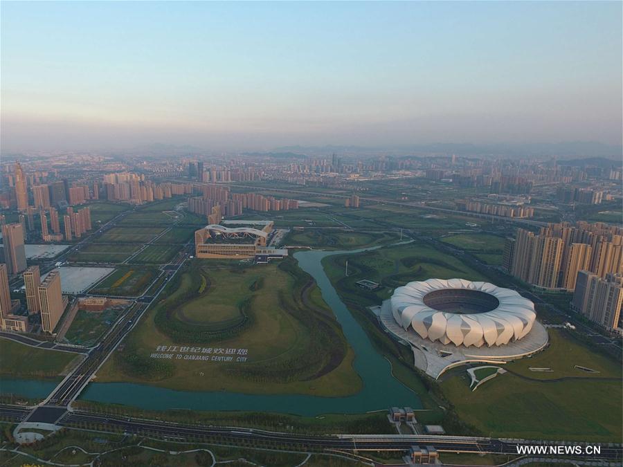 Hangzhou : vue aérienne de la ville hôte du prochain sommet du G20  