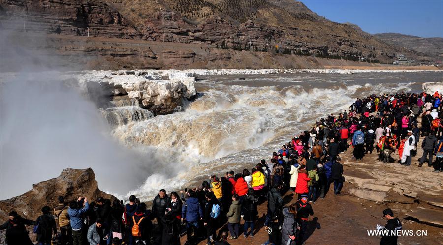 Chine : la cascade Hukou sur le fleuve Jaune 