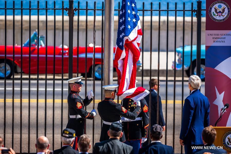 （国际）（2）美国驻古巴大使馆举行升旗仪式