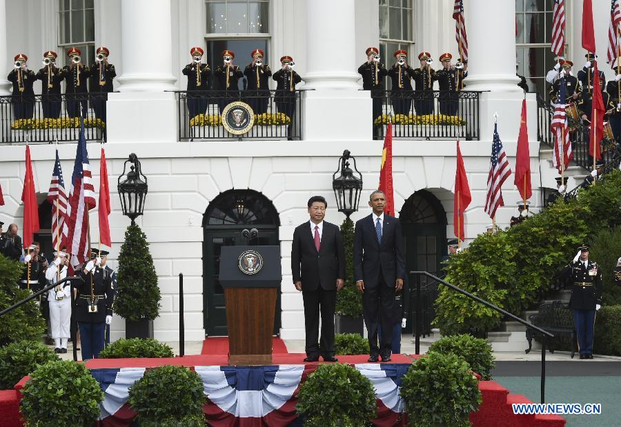 （XHDW）（12）习近平出席美国总统奥巴马举行的欢迎仪式