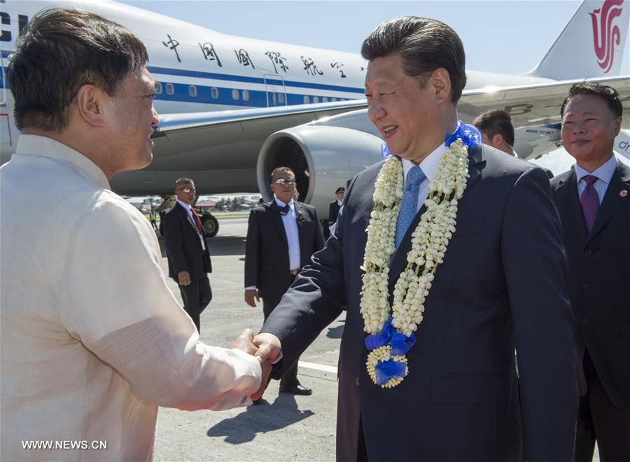 PHILIPPINES-MANILA-CHINESE PRESIDENT-ARRIVAL (CN)