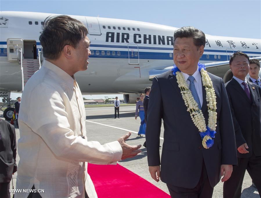 PHILIPPINES-MANILA-CHINESE PRESIDENT-ARRIVAL (CN)
