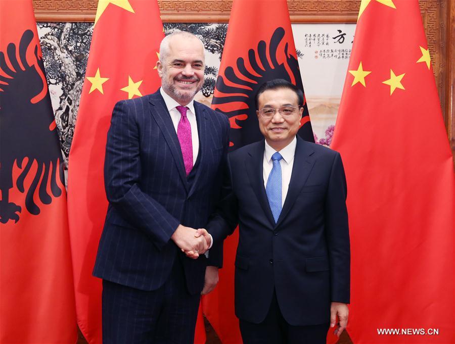 （XHDW）（1）李克强会见阿尔巴尼亚总理拉马