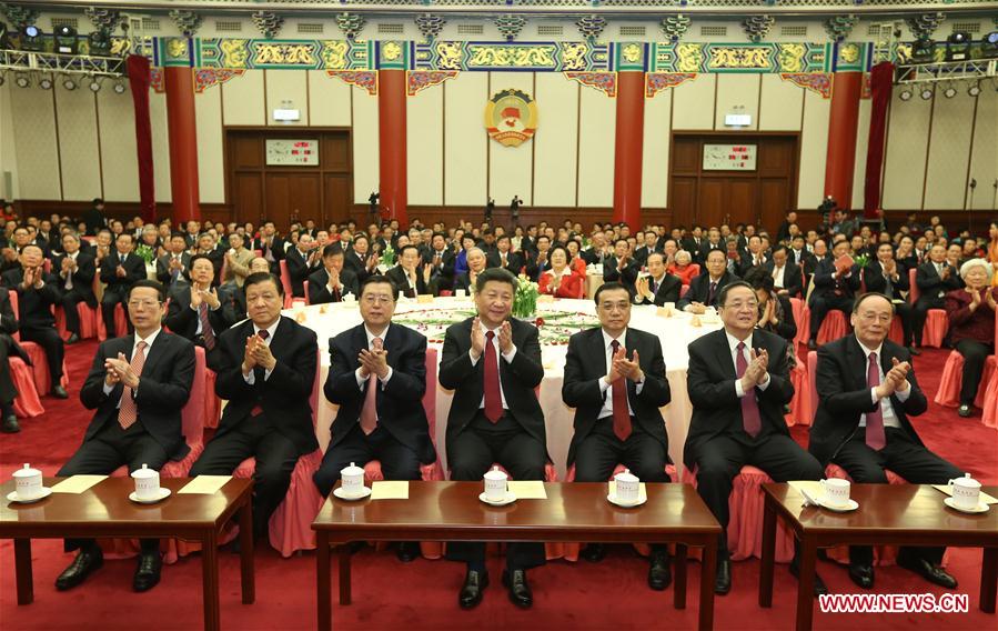 （时政）（1）全国政协在京举行新年茶话会