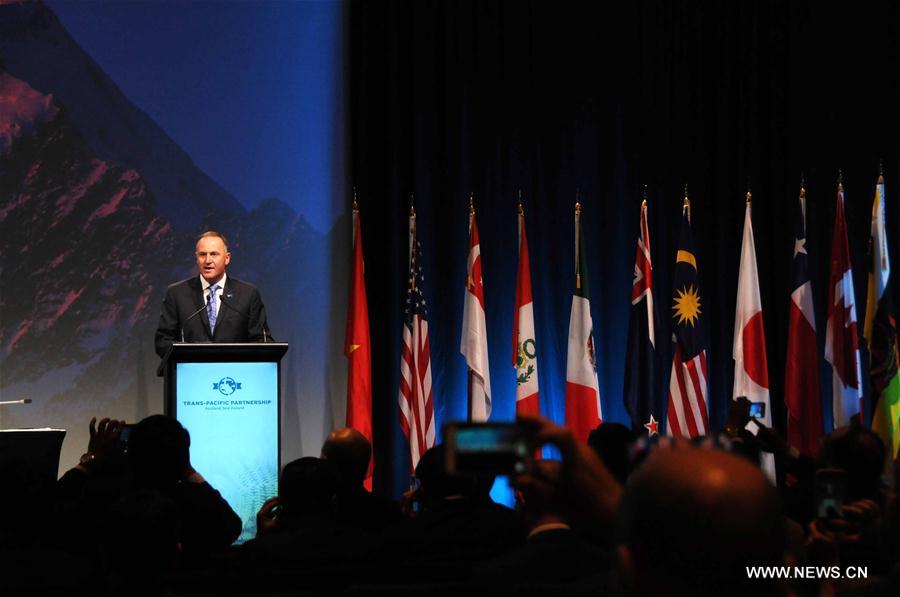 (XHDW)(1)TPP协定签字仪式在新西兰举行