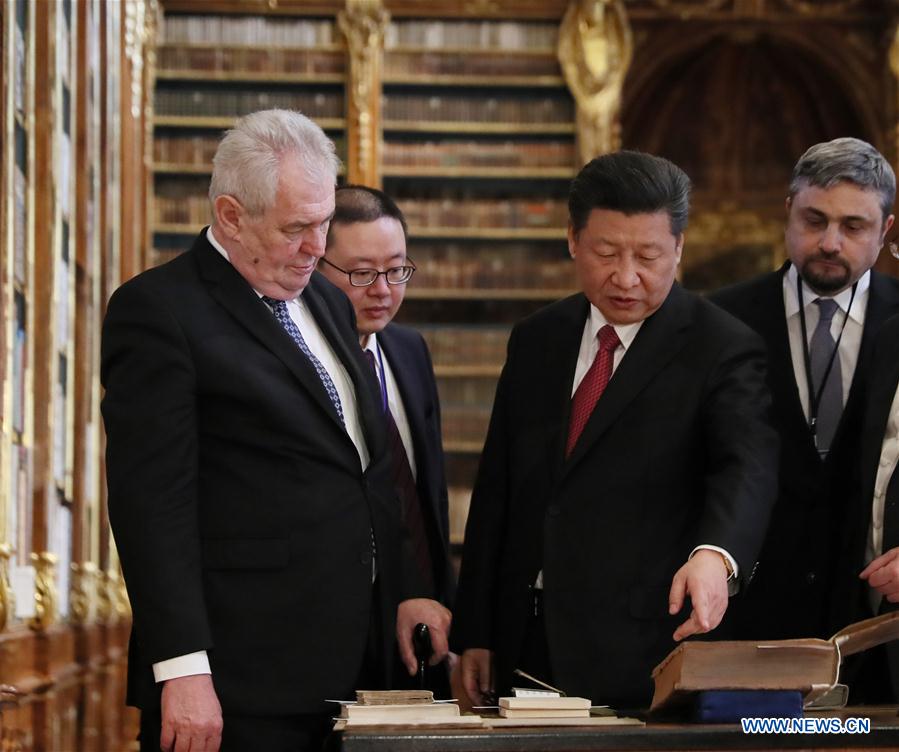 CZECH REPUBLIC-CHINA-XI JINPING-MILOS ZEMAN-STRAHOV LIBRARY