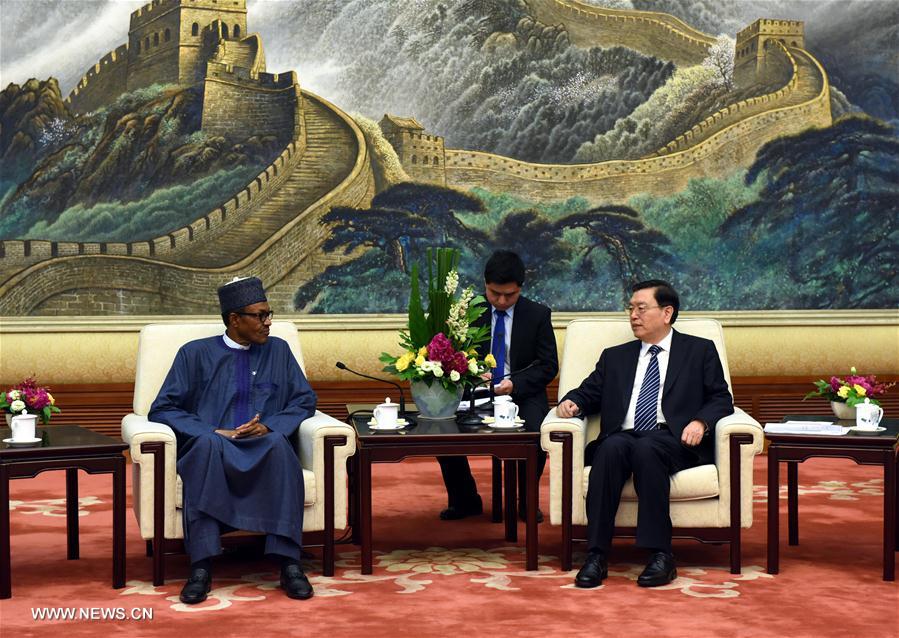 （XHDW）张德江会见尼日利亚总统布哈里 