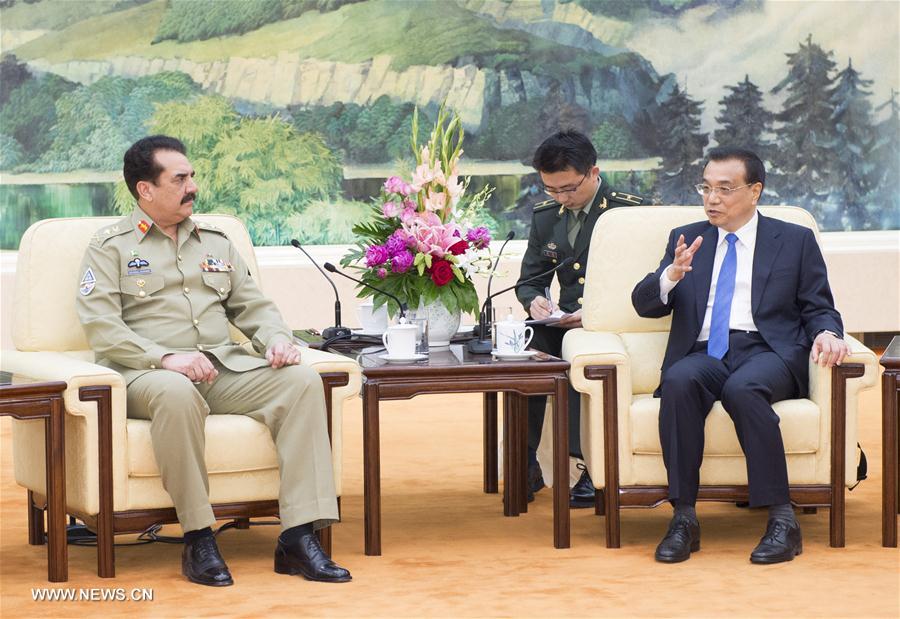 CHINA-BEIJING-LI KEQIANG-PAKISTANI ARMY CHIEF-MEETING (CN)