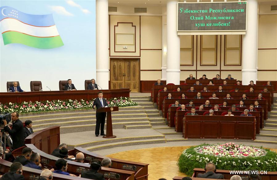 （时政）（1）习近平在乌兹别克斯坦最高会议立法院发表重要演讲