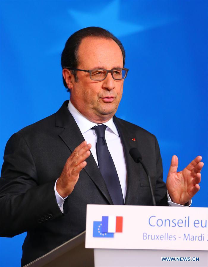 Conférence de presse des dirigeants européens à Bruxelles