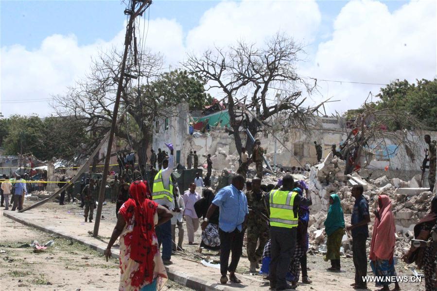 （国际）（1）索马里首都摩加迪沙一座旅馆附近发生炸弹爆炸