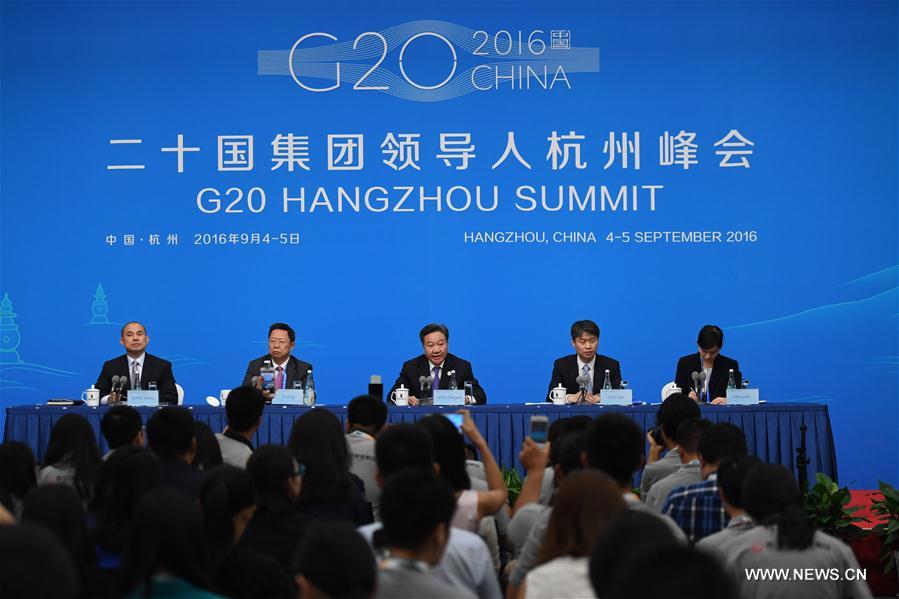 Conférence de presse du sommet du B20 à Hangzhou