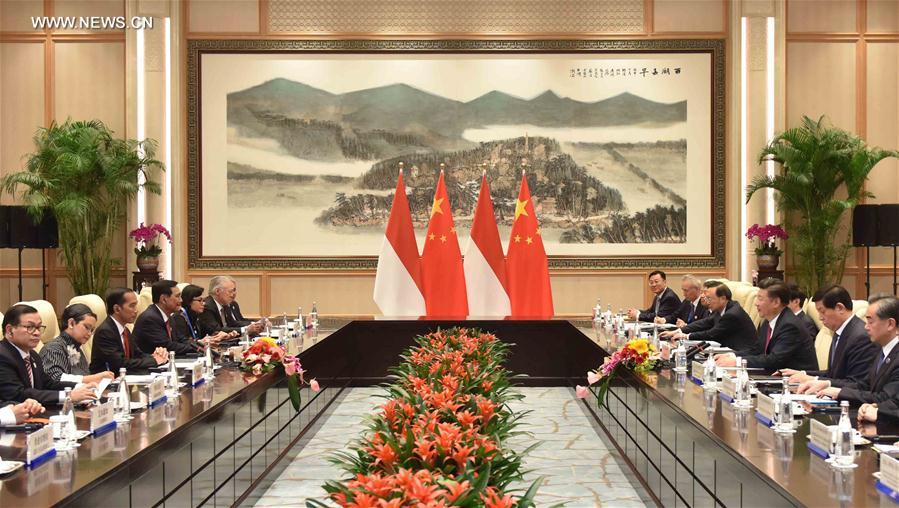 （杭州G20·XHDW）习近平会见印度尼西亚总统佐科                