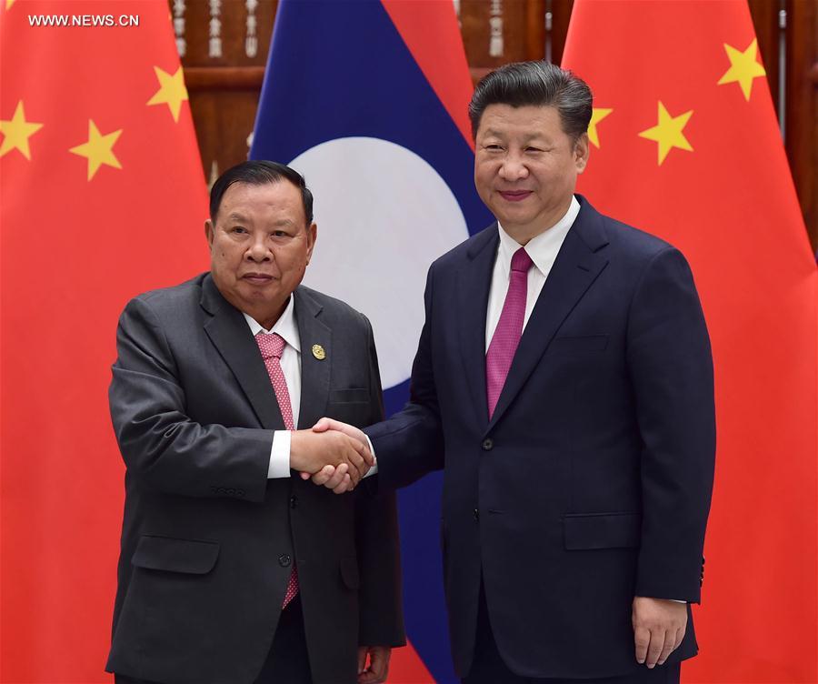 （杭州G20·时政）习近平会见老挝国家主席本扬