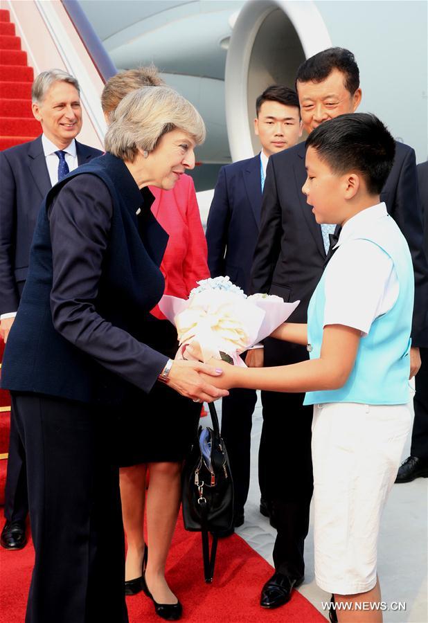 （杭州G20·XHDW）（5）英国首相特雷莎·梅抵达杭州
