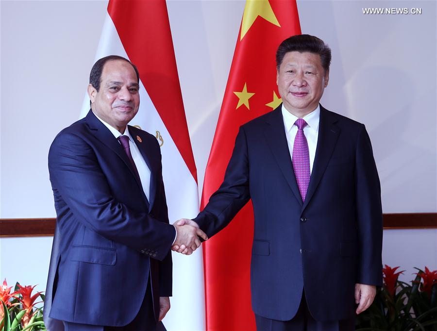 （杭州G20·时政）习近平会见埃及总统塞西