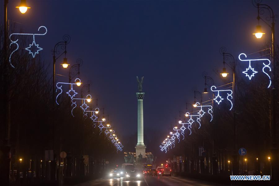 Hongrie : illuminations de Noël à Budapest