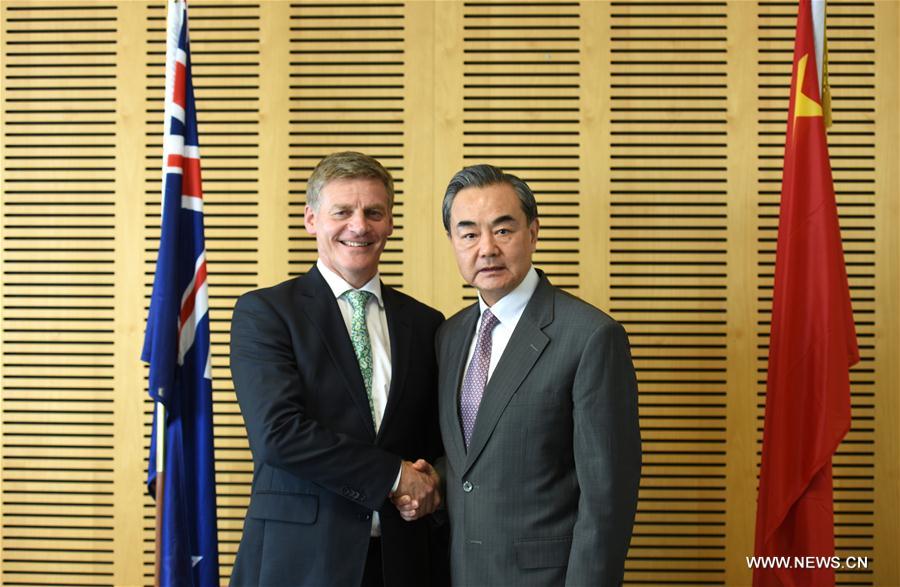 （XHDW）新西兰总理英格利希会见王毅