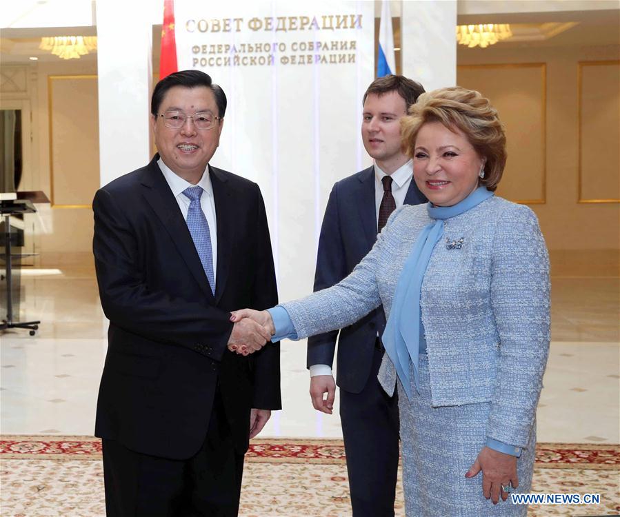 Visite du plus haut législateur chinois en Russie