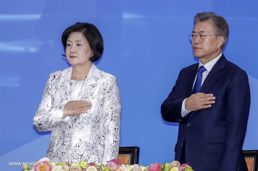 （国际）（2）韩国新当选总统文在寅宣誓就职