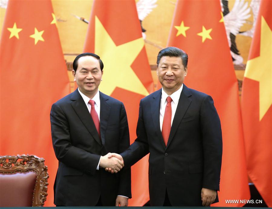 （XHDW）（3）习近平同越南国家主席陈大光举行会谈