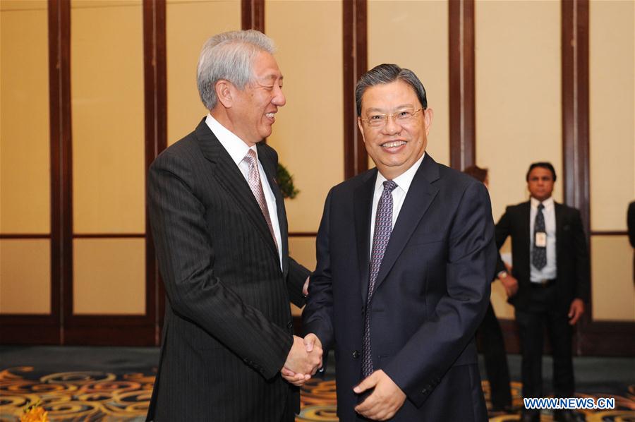 （XHDW）赵乐际会见新加坡副总理兼国家安全统筹部长张志贤