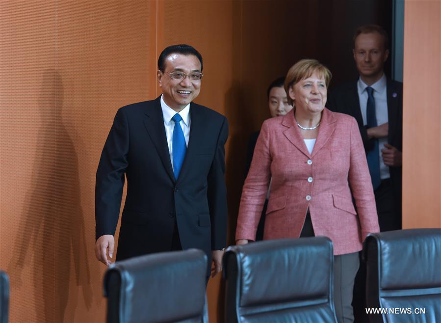（XHDW）（2）李克强同德国总理默克尔举行中德总理年度会晤