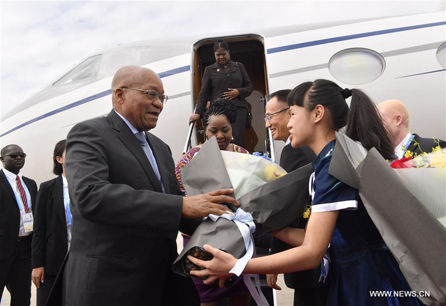(BRICS) Arrivée du président sud-africain à Xiamen pour le Sommet des BRICS 2017