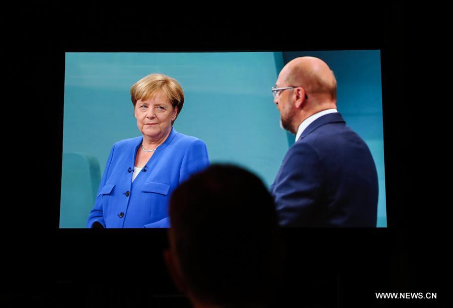 GERMANY-BERLIN-ELECTION-TV DUEL