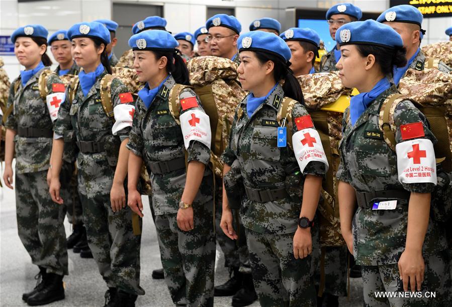 Chine : départ de Casques bleus chinois pour le Soudan du Sud