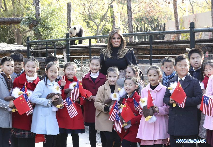 Melania Trump visite le zoo de Beijing 