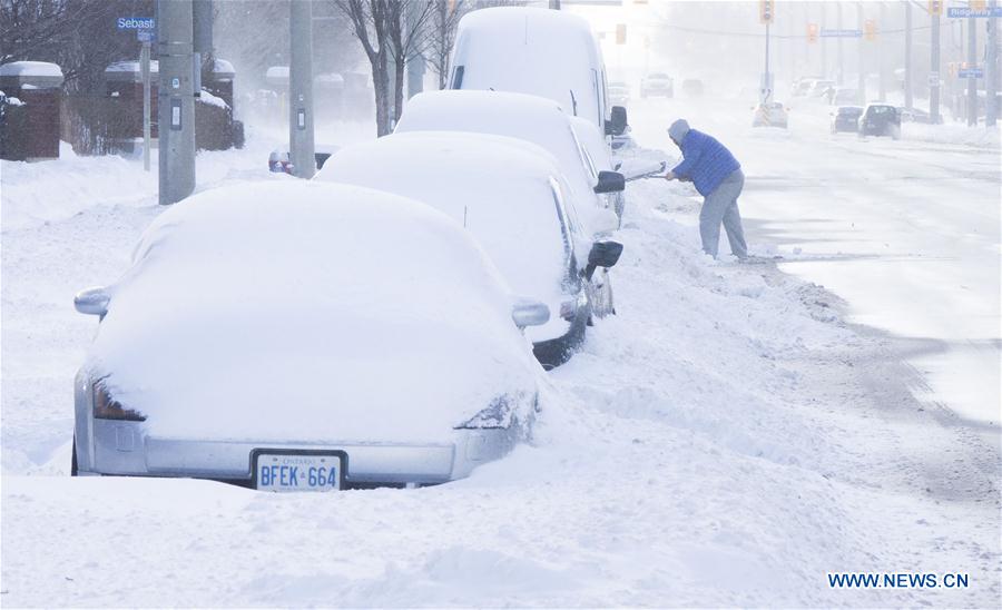 Canada : fortes chutes de neige à Toronto 