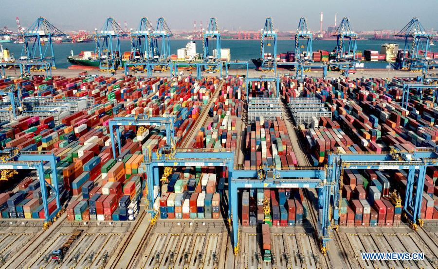 Chine port de Qingdao au Shandong_French.news.cn