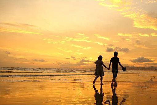 Chine : coucher de soleil &agrave; Sanya