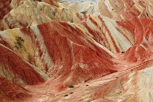 Chine : paysage du relief Danxia au Gansu