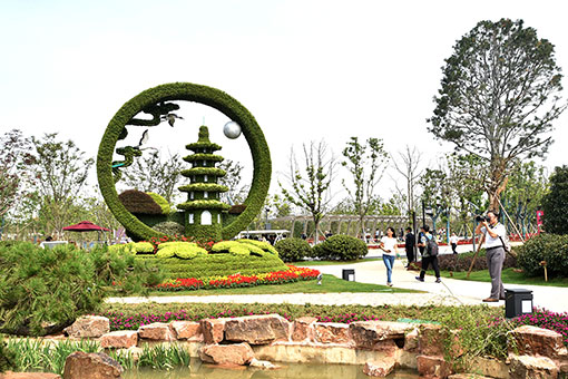 Chine : exposition horticole de Yangzhou