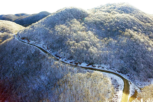 Chine : paysage enneigé au Hubei