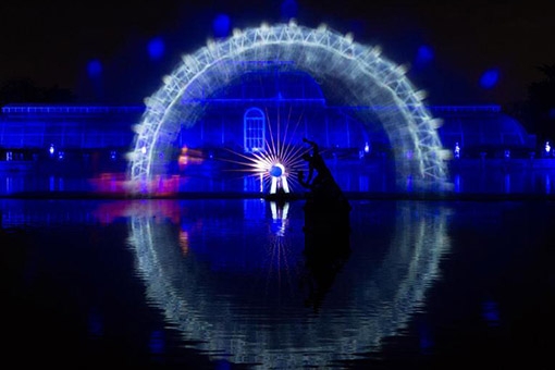 Londres : illuminations de Noël à Kew Gardens