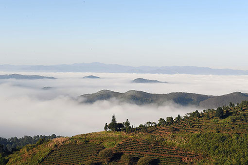 Paysage d'un bourg dans le sud-ouest de la Chine