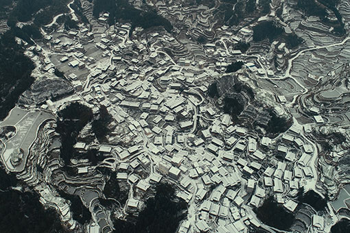 Paysage de neige dans le sud de la Chine