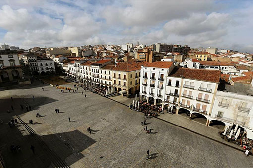 Vue de la ville de C&aacute;ceres en Espagne