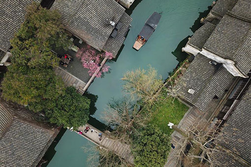 Paysage de Wuzhen dans l'est de la Chine