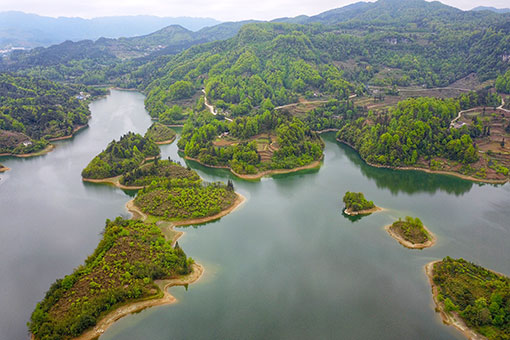 Paysage d'un district dans le sud-ouest de la Chine