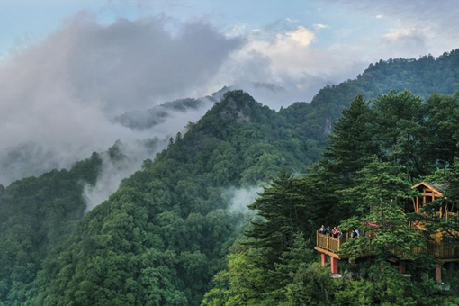 Paysage du Parc forestier national de Wulongdong au Shaanxi