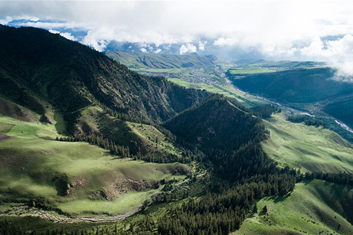 Chine: paysage des monts Qilian