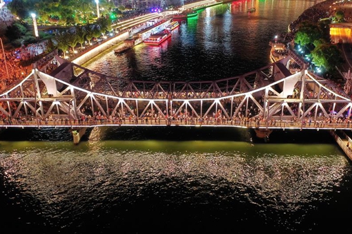 Chine : le pont Jiefang &agrave; Tianjin