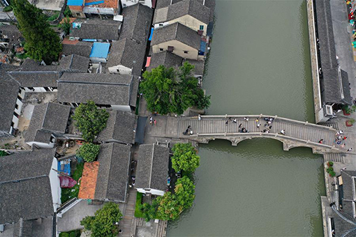 Paysage d'un ancien bourg dans l'est de la Chine