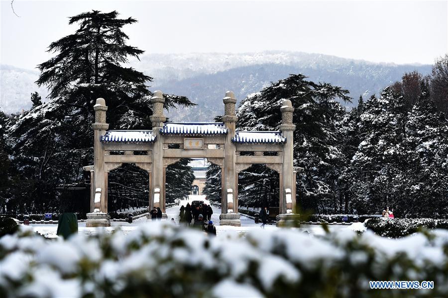 Chine : Nanjing sous la neige