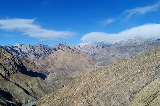 Paysage d'un parc national forestier dans le nord-ouest de la Chine