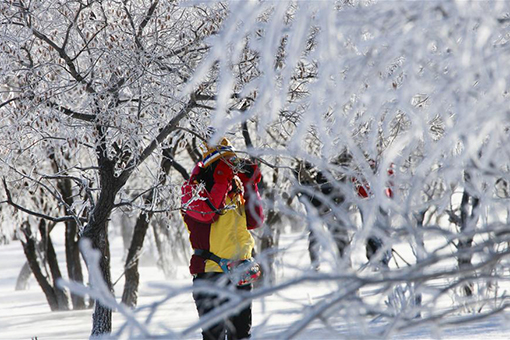 Chine: paysage givr&eacute; dans le nord